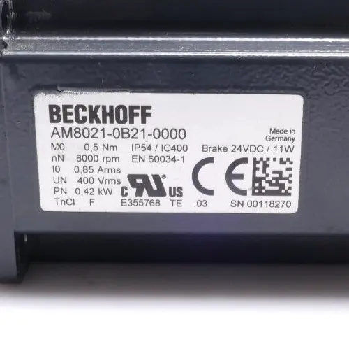 Produktfoto 1 von Beckhoff Servomotor | AM8021-0B21-0000
