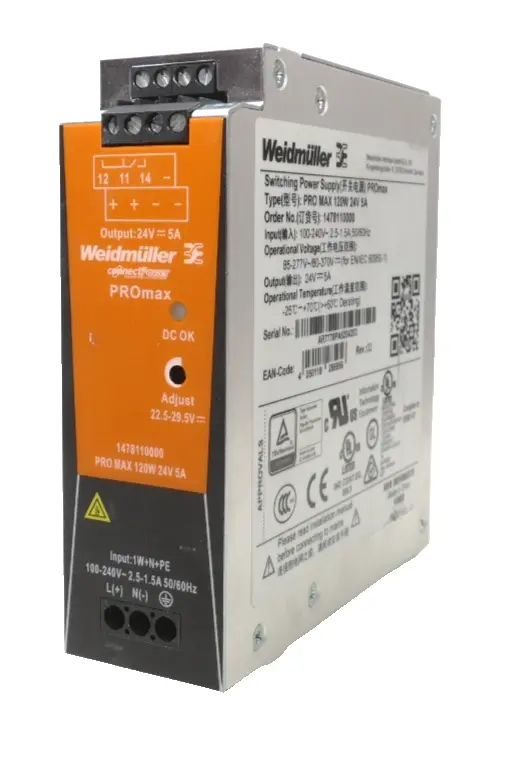 Produktfoto 1 von Weidmüller ConnectPower Promax Stromversorgung PRO MAX 120W 24V 5A | 1478110000