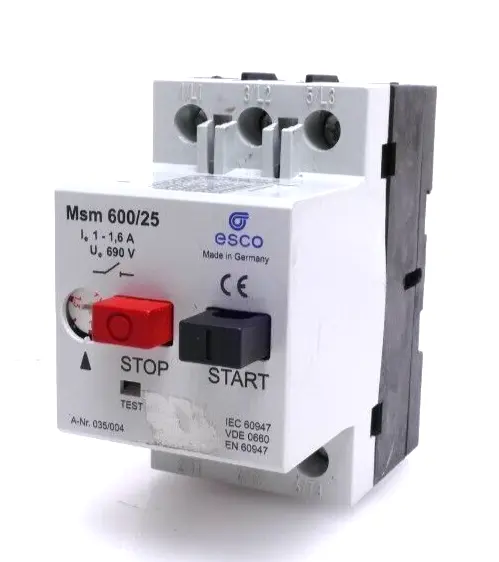 Esco 035/004 Motorschutzschalter MSM 600/25 | 1-1,6A | 690V
