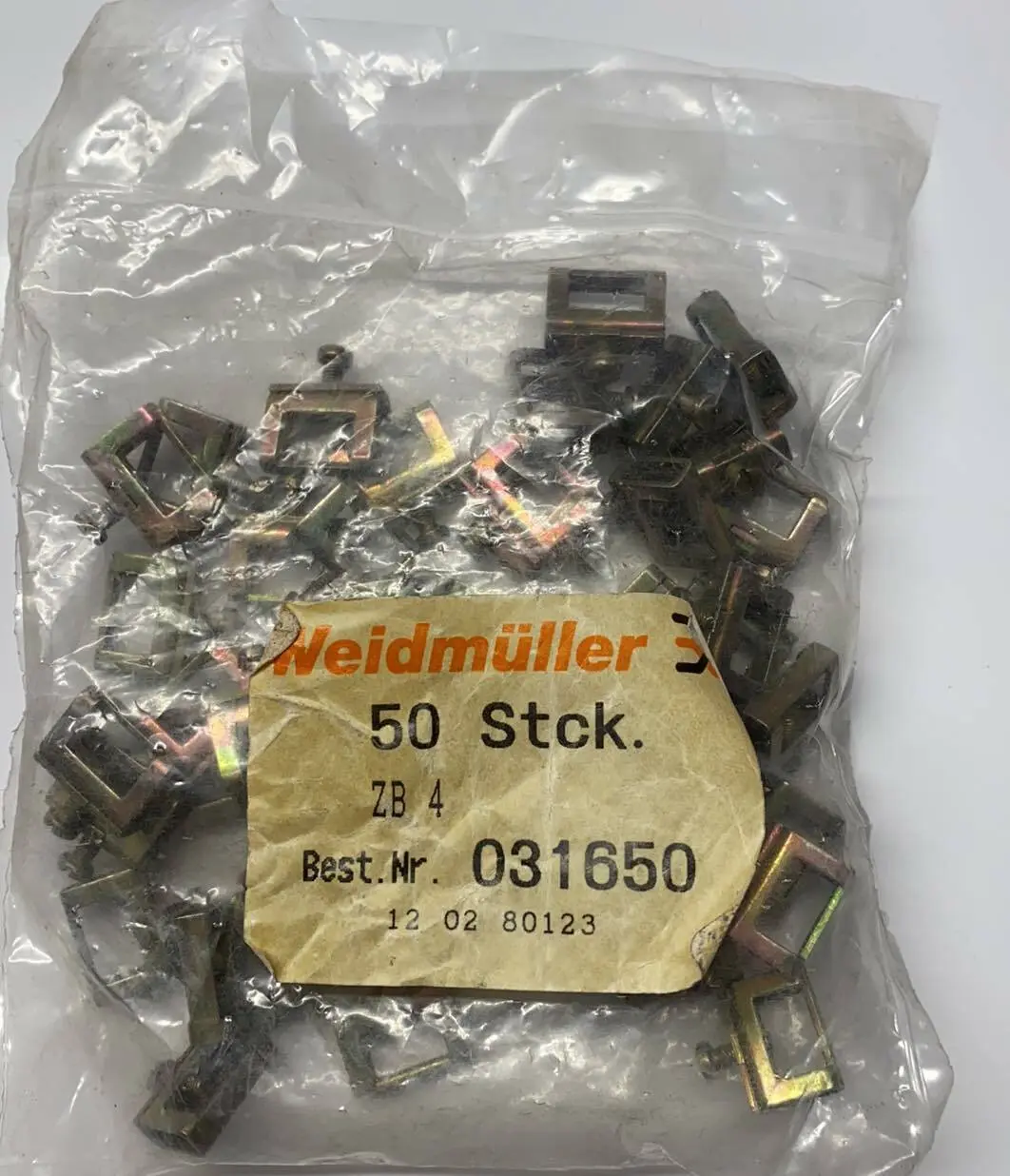 Produktfoto 1 von 50x Weidmüller Zugbügel ZB 4 | 031650