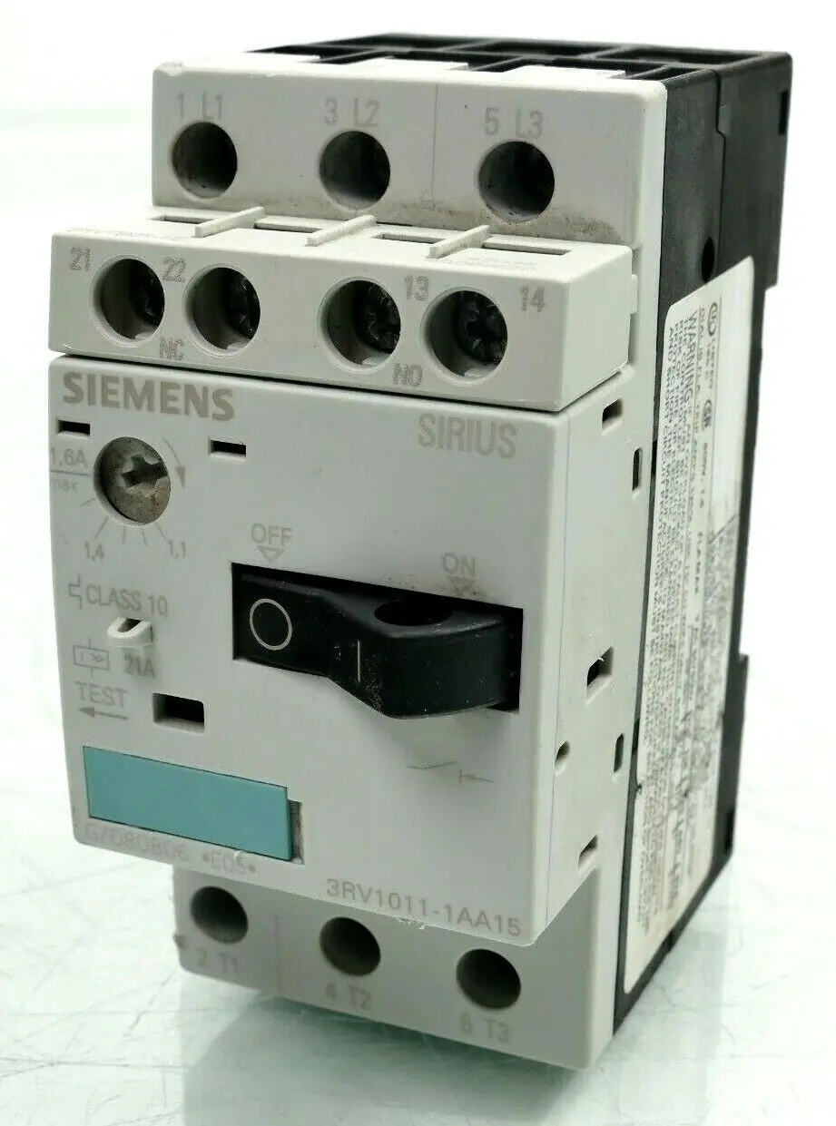 Produktfoto 1 von 4x Siemens SIRIUS Leistungsschalter 3RV1 011-1AA15 | E:05 | 3RV1011-1AA15