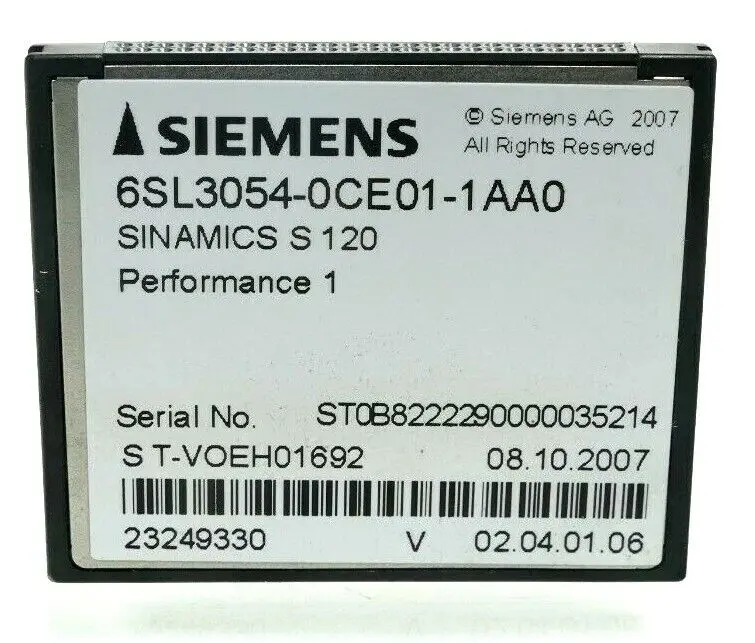 Produktfoto 1 von Siemens SINAMICS S 120 Compact Flash Card | 6SL3054-0CE01-1AA0