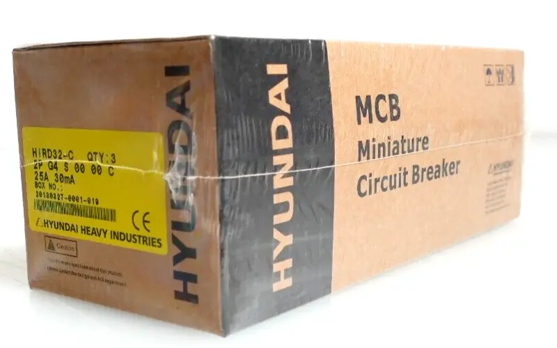 Produktfoto 1 von 3x Hyundai HiRD32-C 2P G4 S 00 00 C Miniatur Circuit Breaker | 25A 30mA