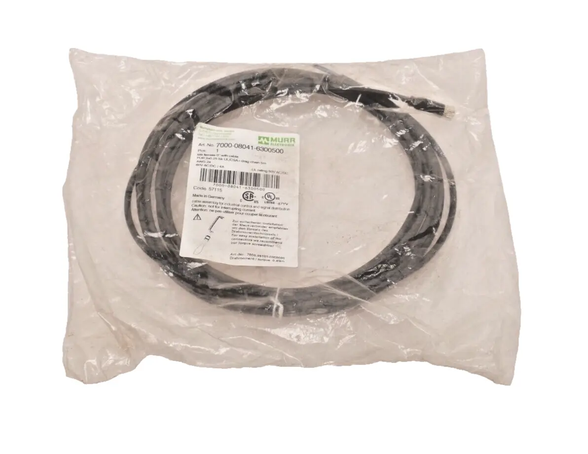Produktfoto 1 von Murr Elektronik M8 Bu. 0° A-kod. freies Ltg-ende Kabel 5m | 7000-08041-6300500