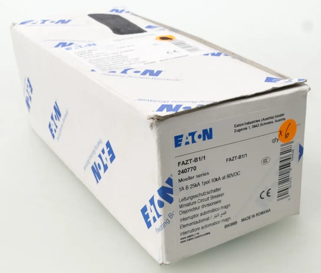 Produktfoto 1 von 6x Eaton Moeller Leitungsschutzschalter FAZT-B1/1 | 240770