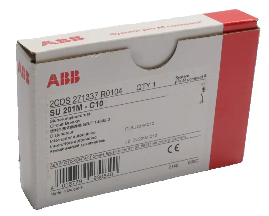 Produktfoto 1 von ABB Sicherungsautomat SU201M-C10 | 2CDS271337R0104
