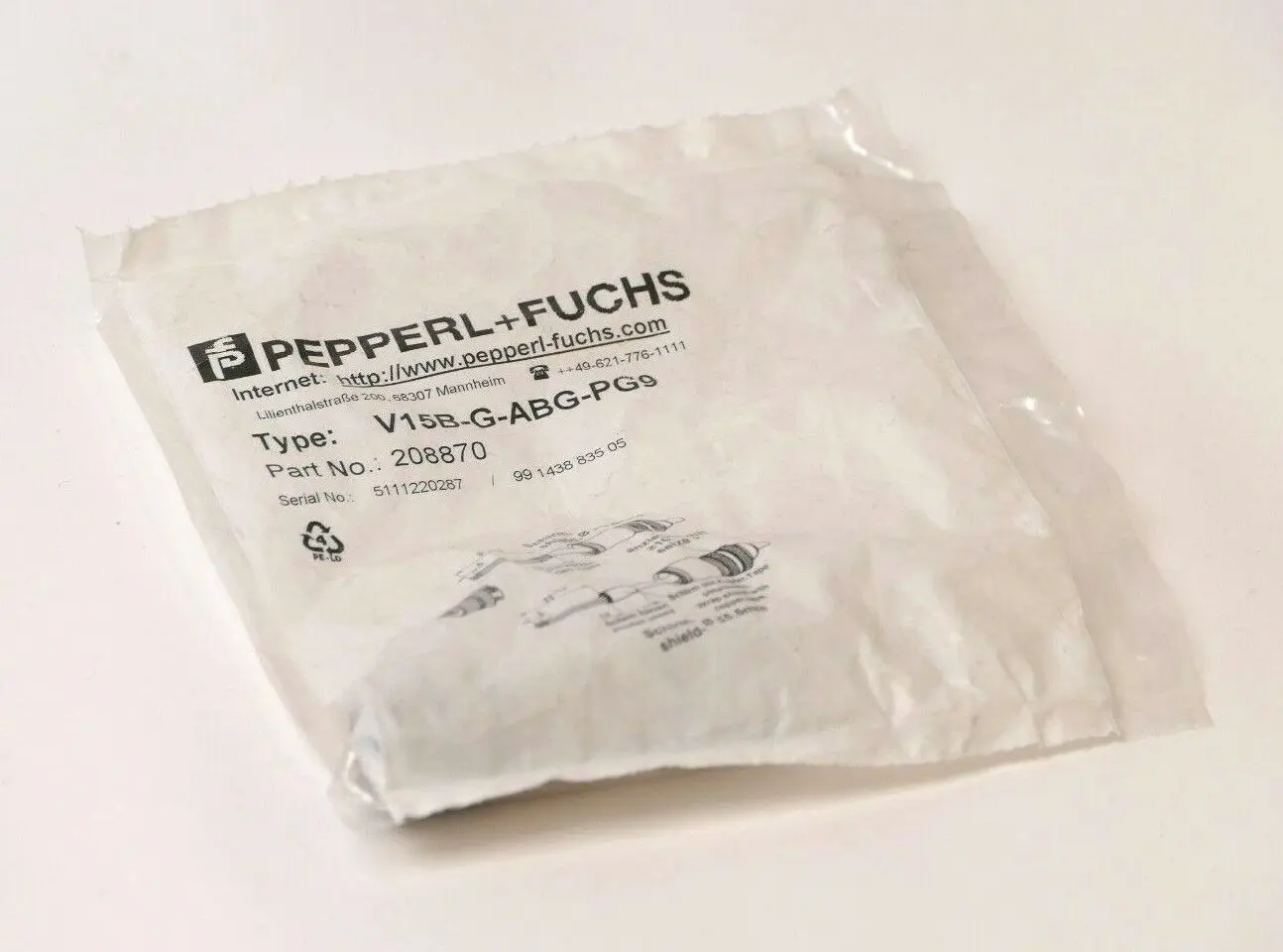 Produktfoto 1 von Pepperl+Fuchs Kabeldose, konfektionierbar V15B-G-ABG-PG9 | 208870