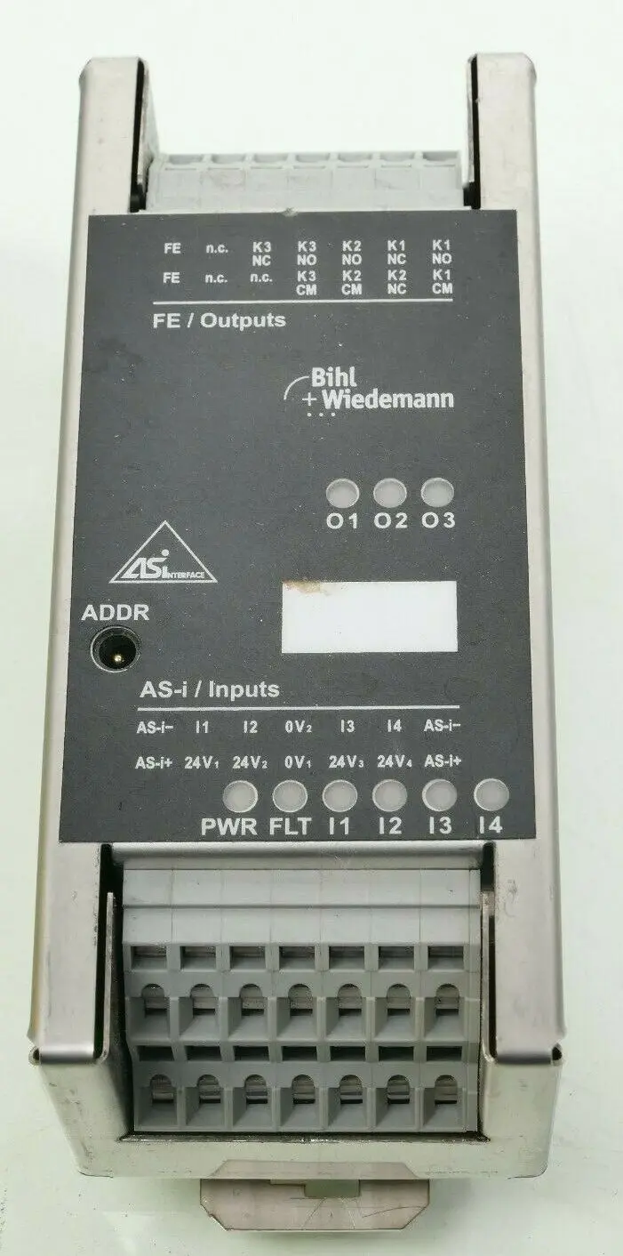 Produktfoto 1 von Bihl+Wiedemann BW1808 AS-i 4l/3O Relay Module with LEDs in Stainless Steel