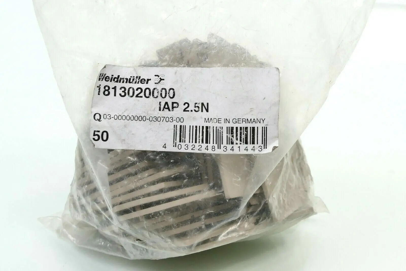 Produktfoto 1 von 50x Weidmüller Abschlussplatte IAP 2.5N | 1813020000