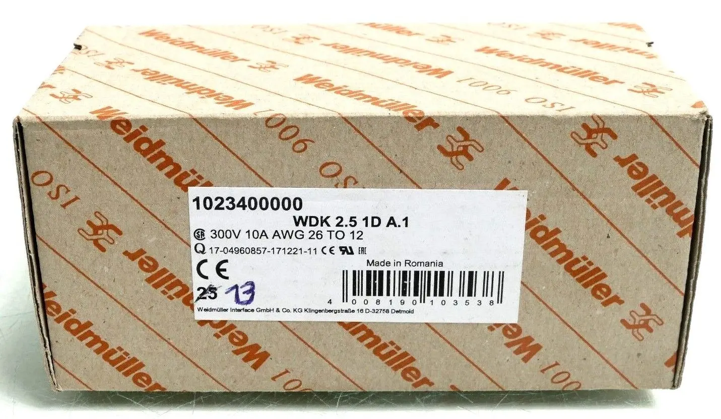 Produktfoto 1 von 13x Weidmüller Bauelement-Reihenklemme WDK 2.5 1D A.1 | 1023400000