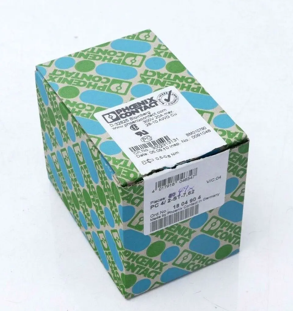 Produktfoto 1 von 49x Phoenix Contact Klemmenblock 18 04 90 4 | PC 4/ 2-ST-7,62 | 1804904