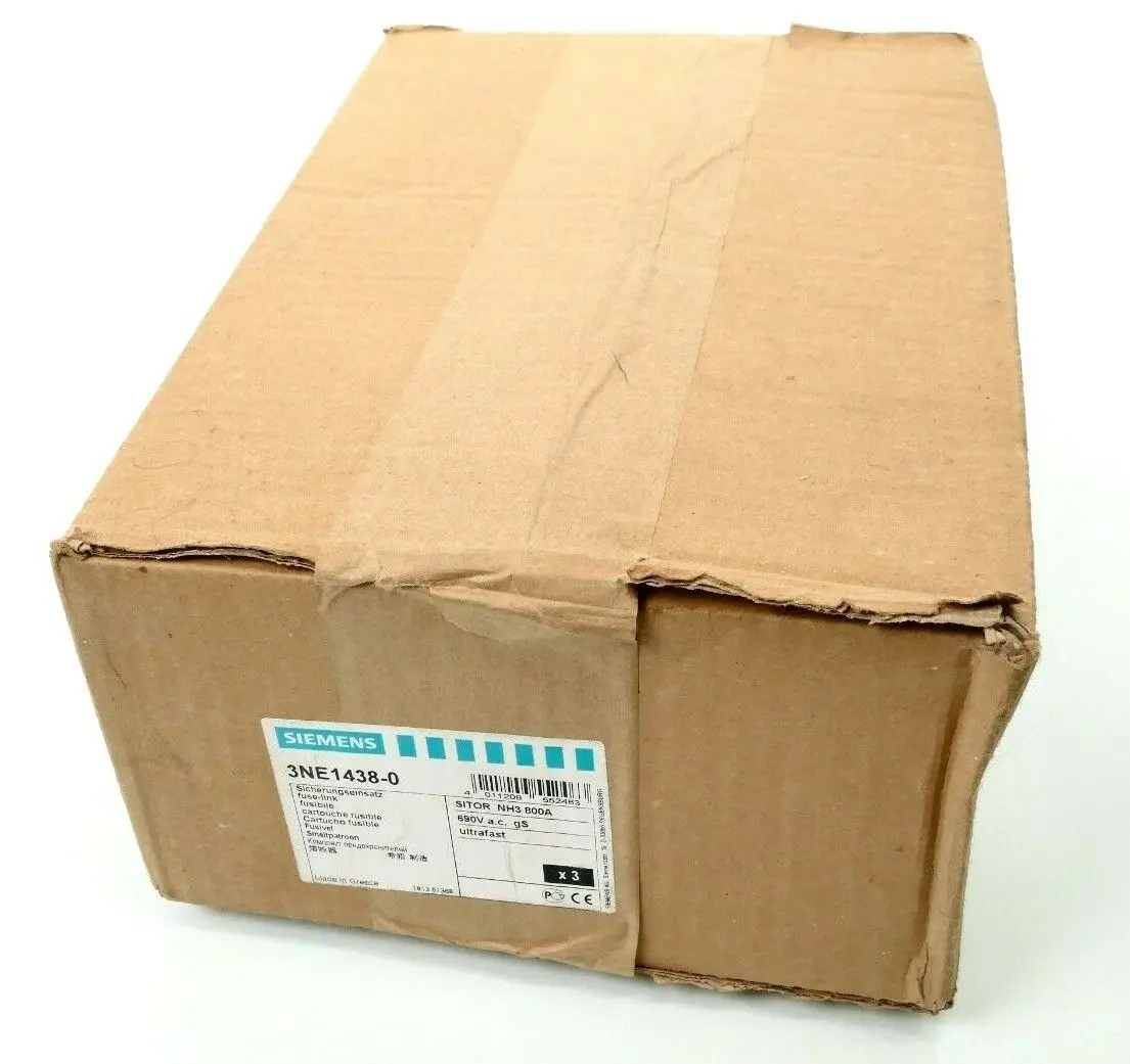 Produktfoto 1 von 3x Siemens Sicherungseinsatz Sicherungsgröße 800A 690V 3NE1 4380 | 3NE14380