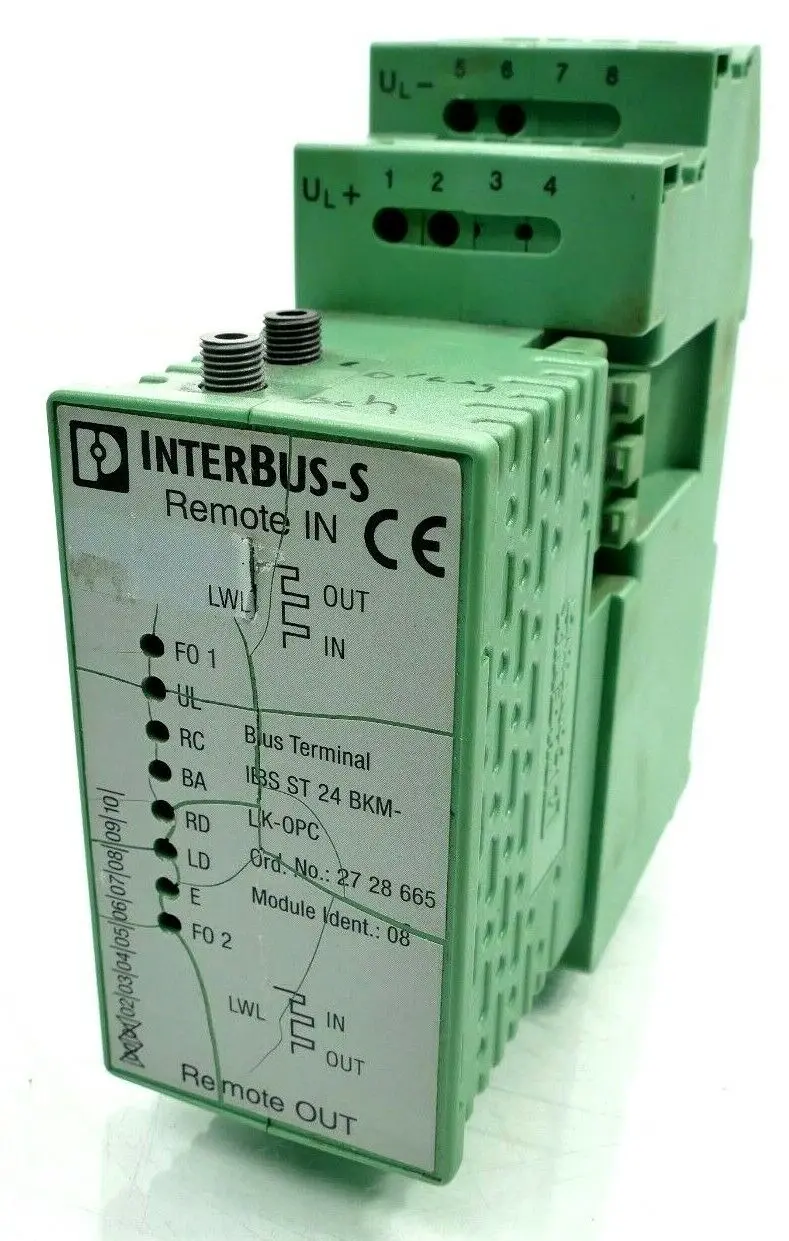 Produktfoto 1 von Phoenix Contact Interbus Bus Terminal 2728665 | IBS ST 24 BKM-LK-OPC | E:01