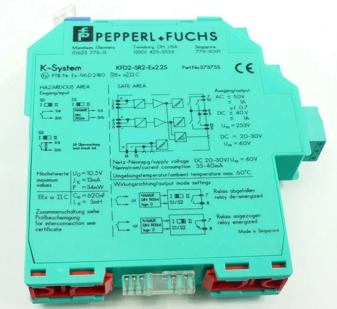 Produktfoto 1 von Pepperl + Fuchs Schaltverstärker KFD2-SR2-EX2.2S | 37375S