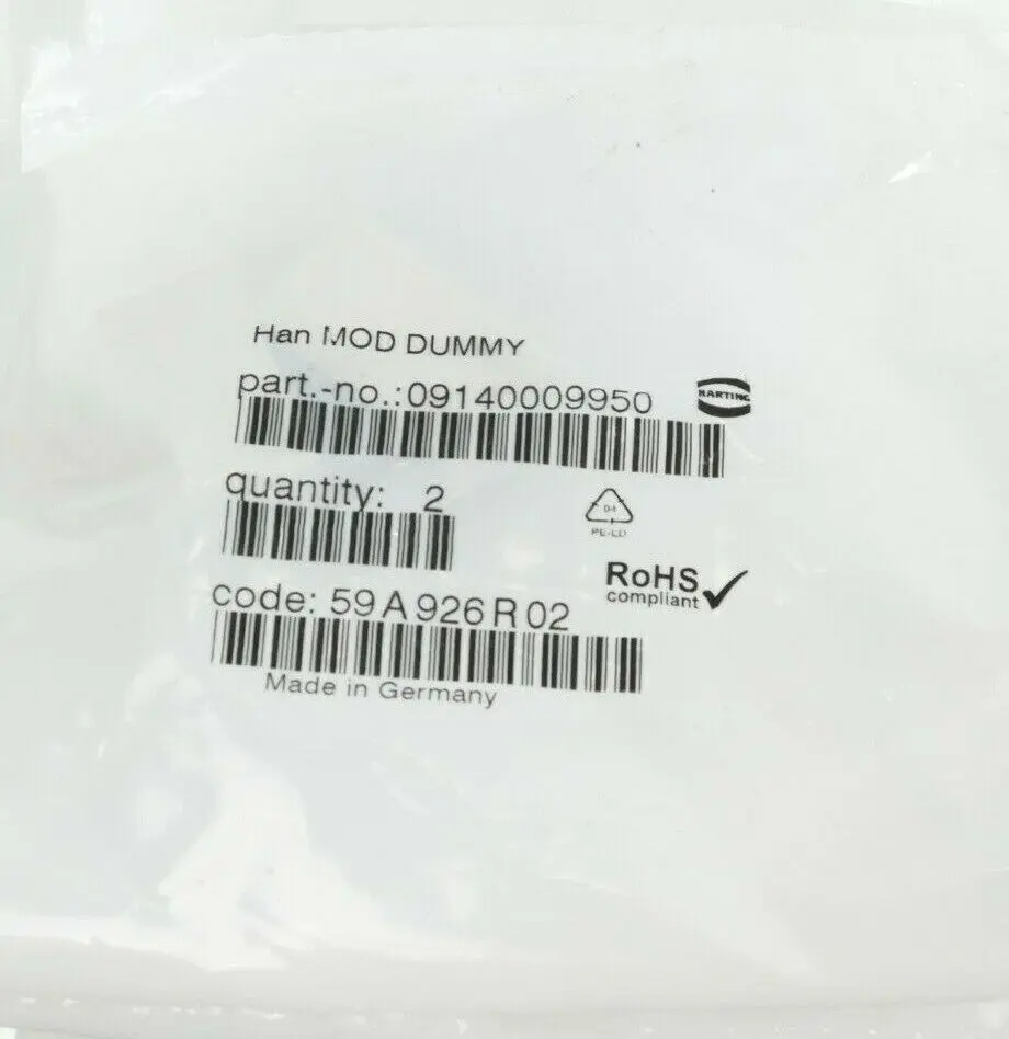 Produktfoto 1 von 2x Harting Han MOD DUMMY | 09140009950