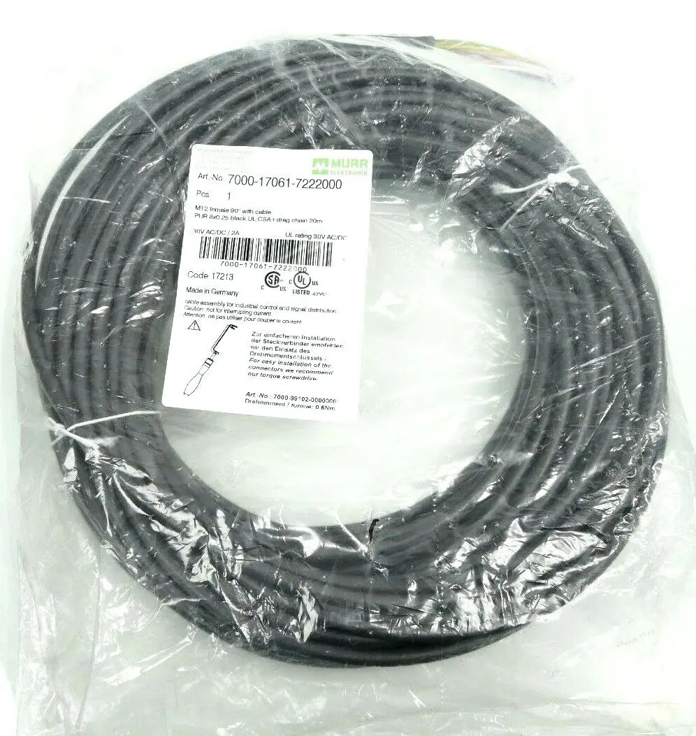 Produktfoto 1 von MURRELEKTRONIK 7000-17061-7222000 | M12 female 90° with cable