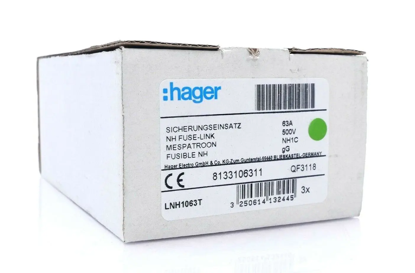 Produktfoto 1 von 3x Hager Sicherungseinsatz | LHN1063T
