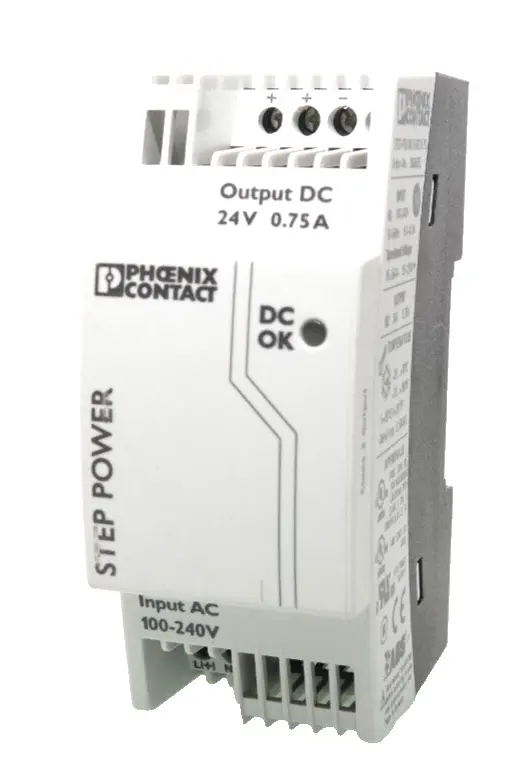 Produktfoto 1 von Phoenix Contact STEP POWER DIN-Schienen Netzteil STEP-PS/1AC/24DC/0.75 | 2868635