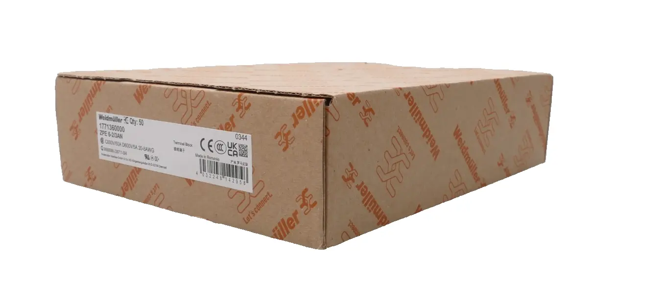 Produktfoto 1 von 50x Weidmüller PE-Klemme ZPE 6-2/3AN | 1771360000