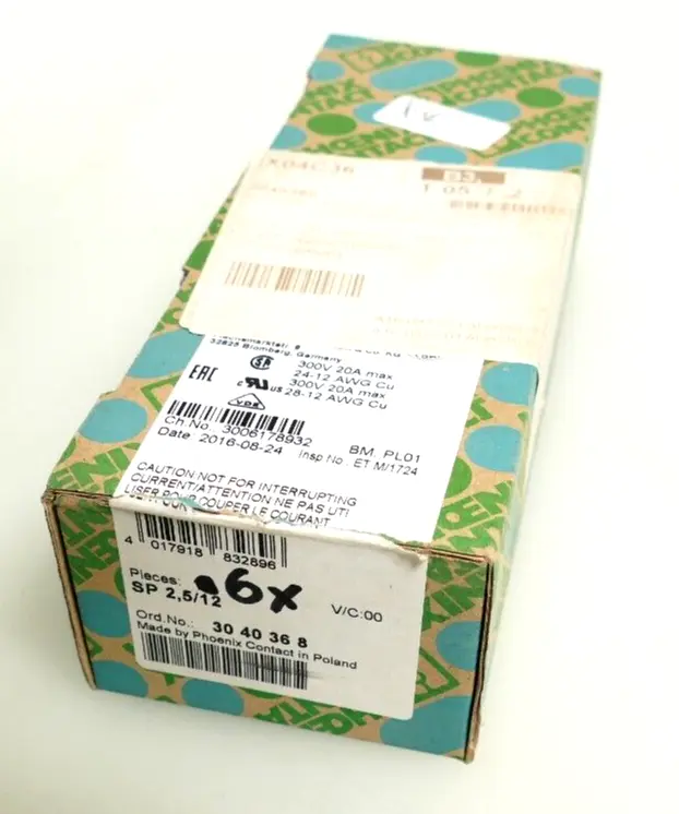 Produktfoto 1 von 6x Phoenix Contact Stecker 30 40 36 8 | SP 2,5/12 | 3040368