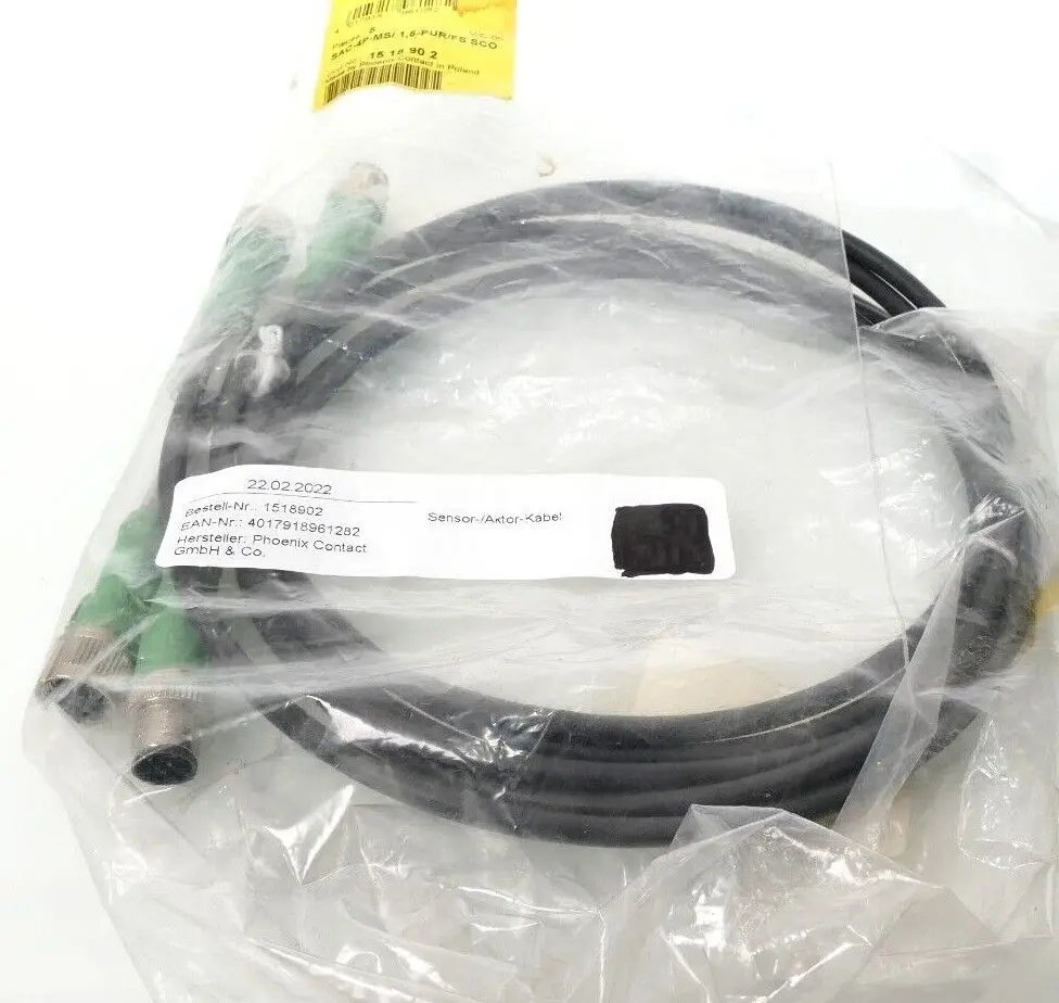 Produktfoto 1 von Phoenix Contact Sensor-/Aktor-Kabel SAC-4P-MS/ 1,5-PUR/FS SCO | 1518902