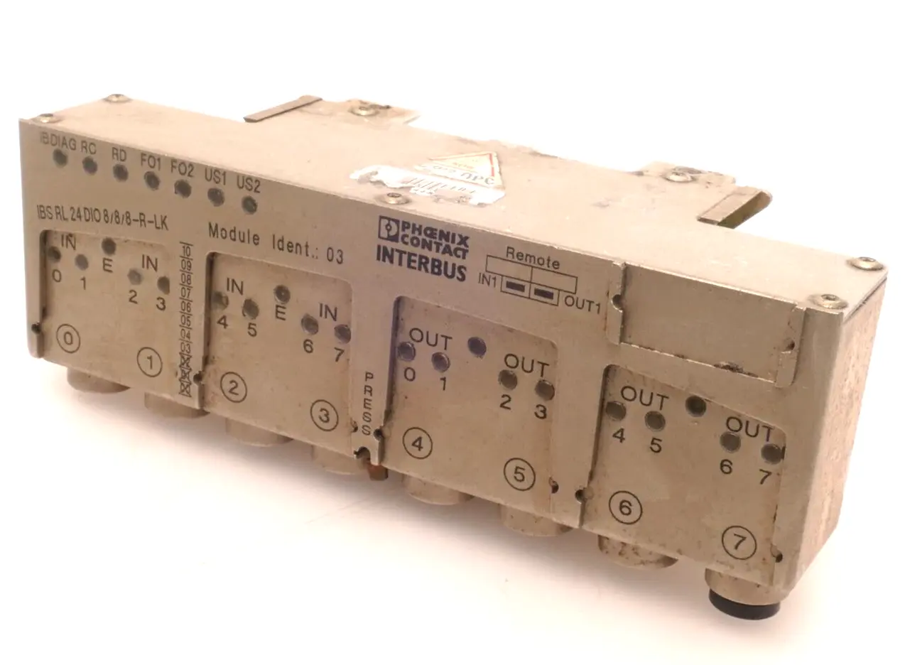 Produktfoto 1 von Phoenix Contact INTERBUS Dezentrales I/O-Gerät | E:03 | IBS RL 24 DIO 8/8/8-R-LK