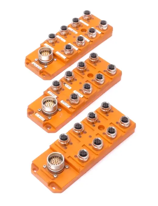3x Lumberg Sensor-/Aktor-Verteilerbox ASBSV 8/LED 5 | ASBSV-8/LED5