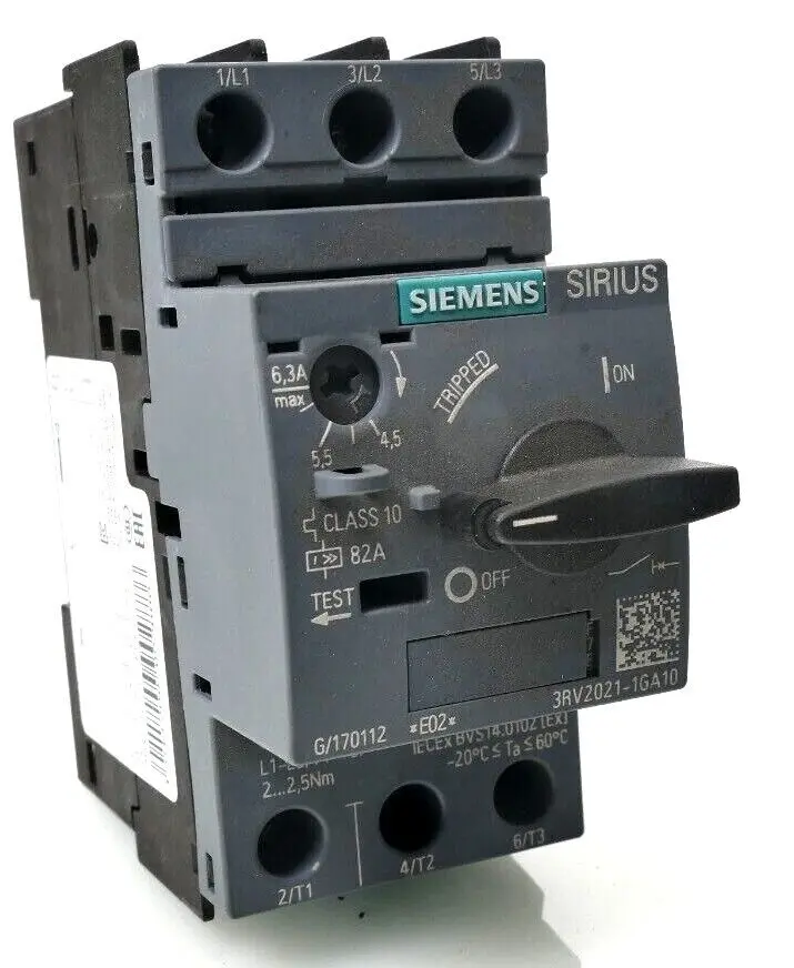 Produktfoto 1 von Siemens SIRIUS Leistungsschalter 3RV2 021-1GA10 | E:02 | 3RV2021-1GA10