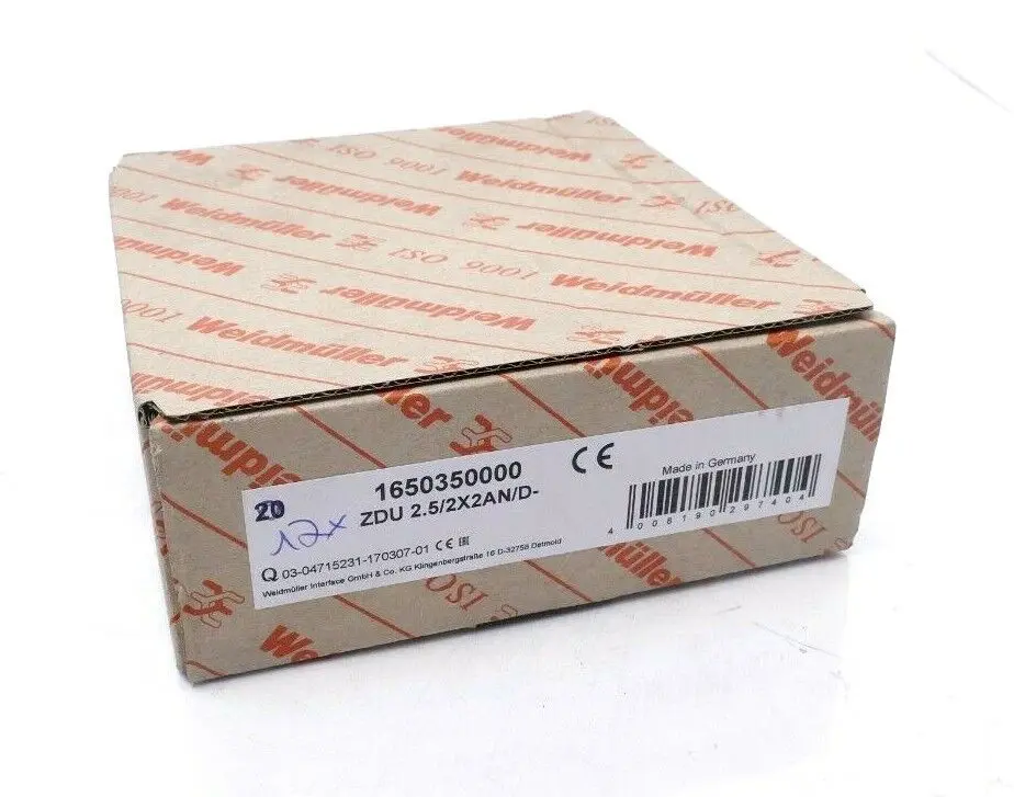 Produktfoto 1 von 12x Weidmüller Durchgangs-Reihenklemme ZDU 2,5/2x2AN/D- | 1650350000
