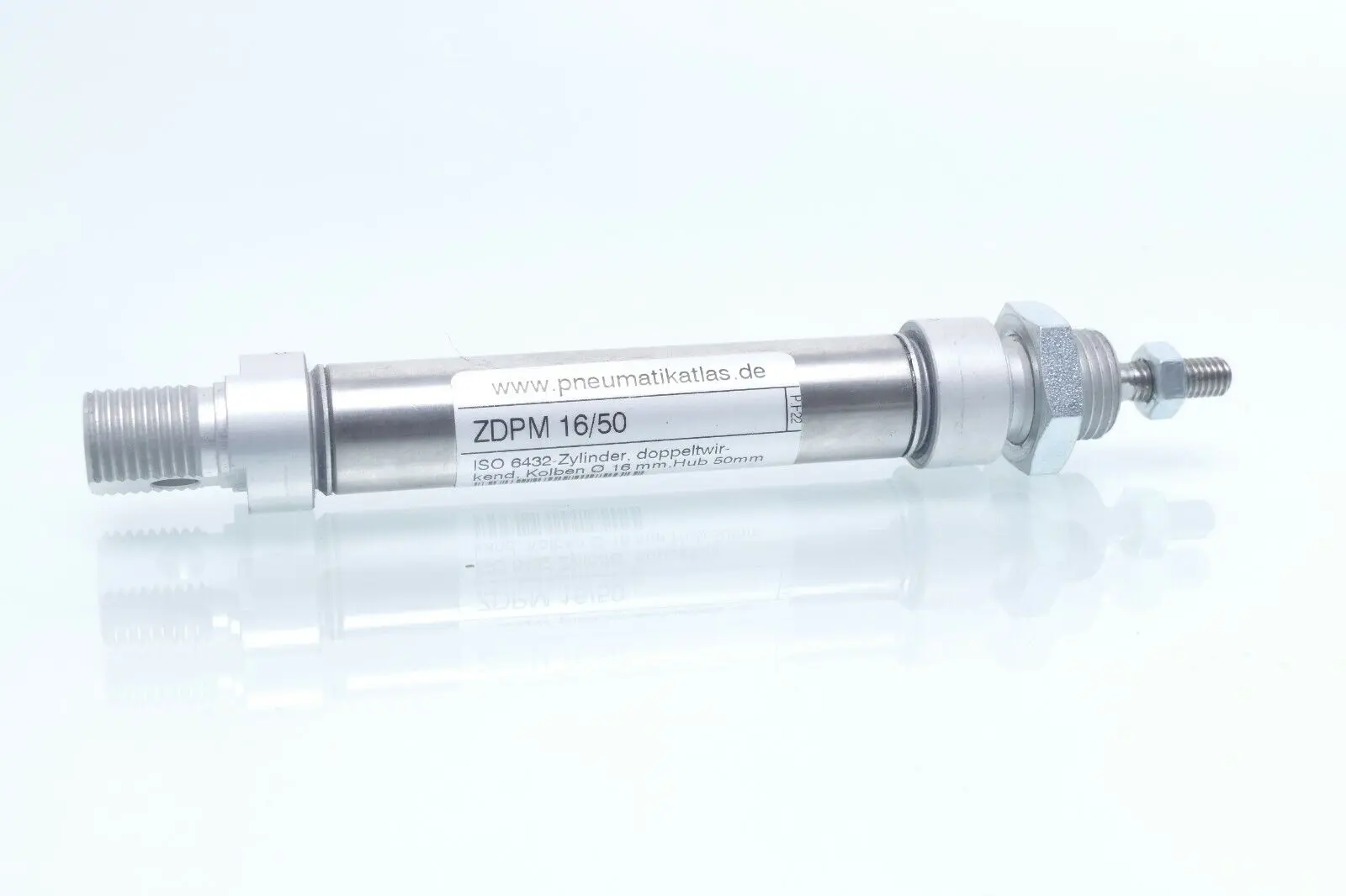 Produktfoto 1 von Landefeld ISO 6432-Zylinder, doppelwirkend Kolben Ø 16mm, Hub 50mm | ZDPM 16/50