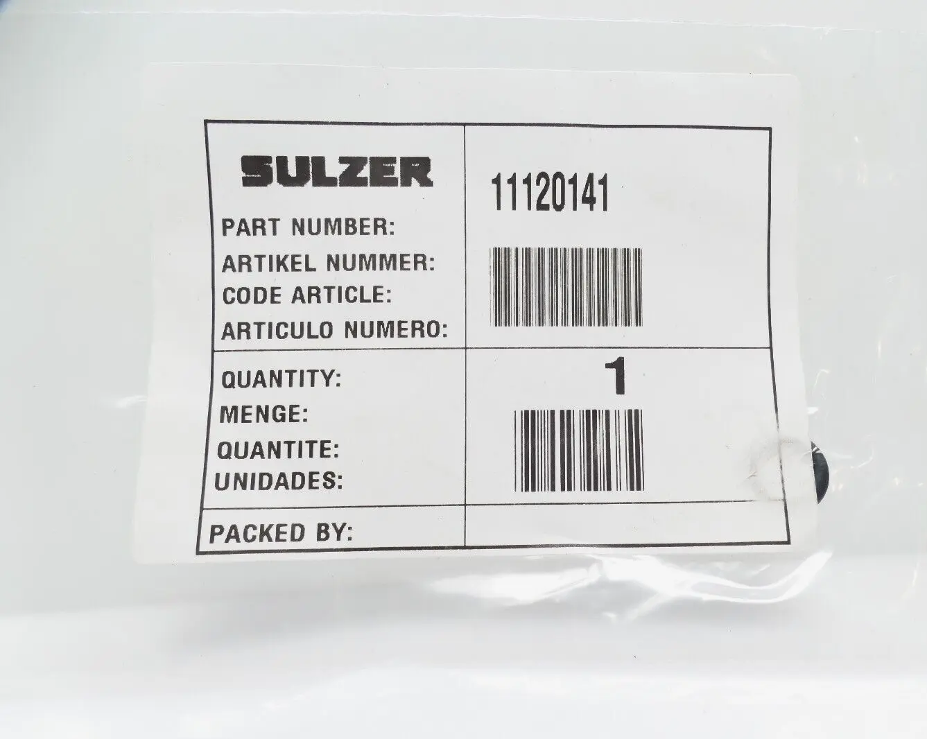 Produktfoto 1 von Sulzer 11120141 O-RING 7x3 NBR70 DIN3771