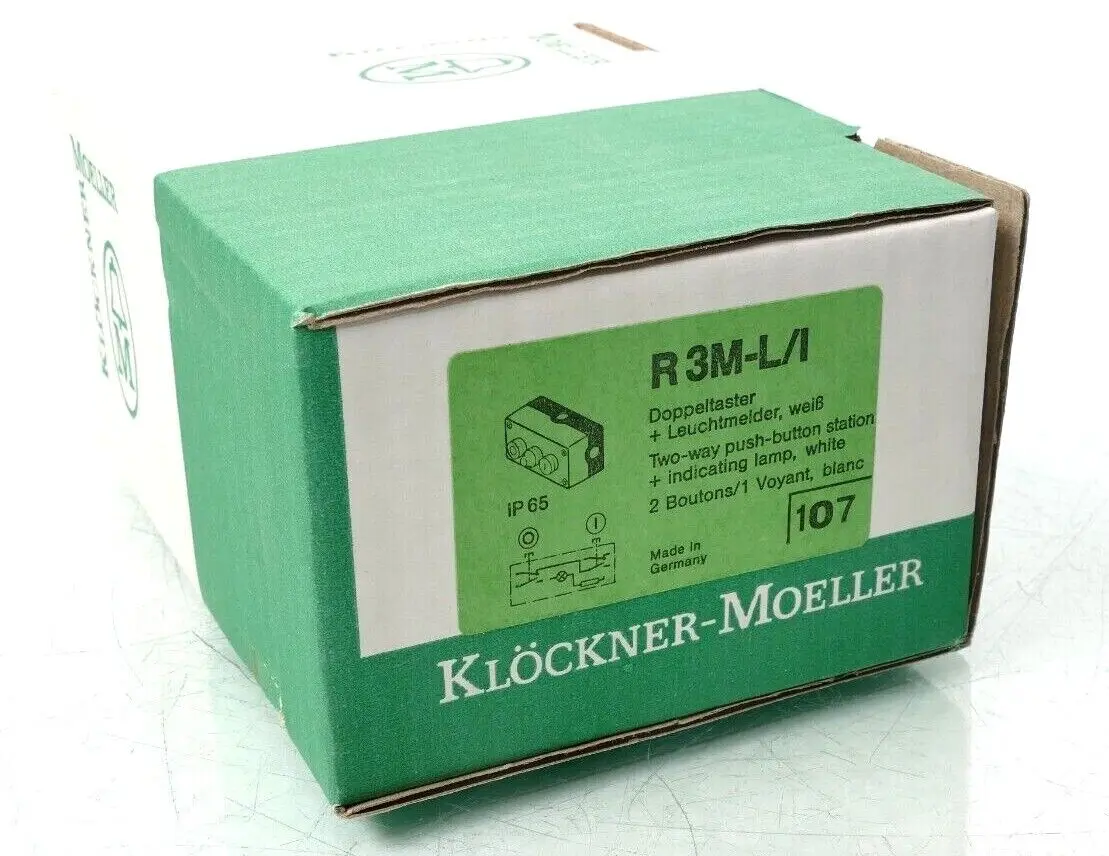 Produktfoto 1 von Klöckner Moeller Doppeltaster + Leuchtmelder weiß | R3M-L/I