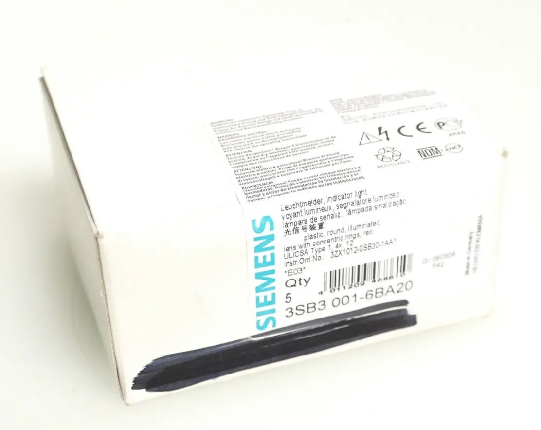 Produktfoto 1 von 5x Siemens Leuchtmelder 3SB3 001-6BA20 | 3SB3001-6BA20 | E:03