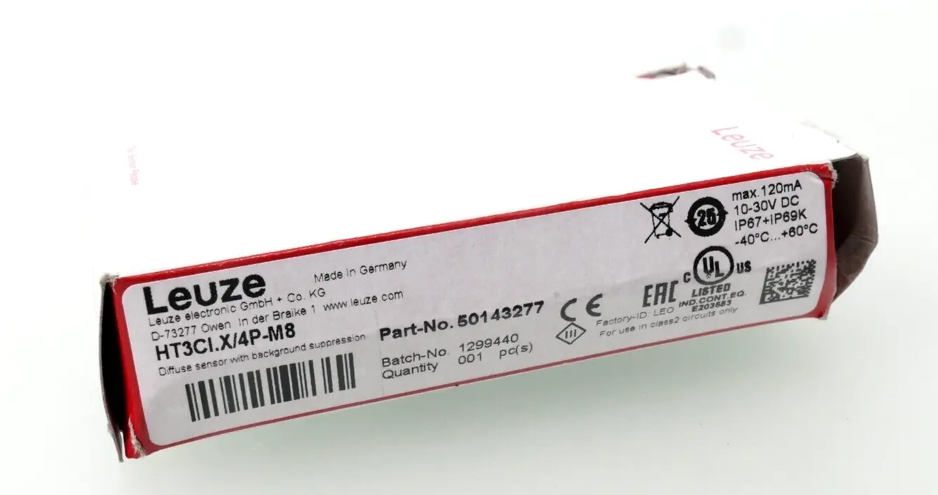 Produktfoto 1 von Leuze Taster Hintergrundausblendung HT3CI.X/4P-M8 | 50143277