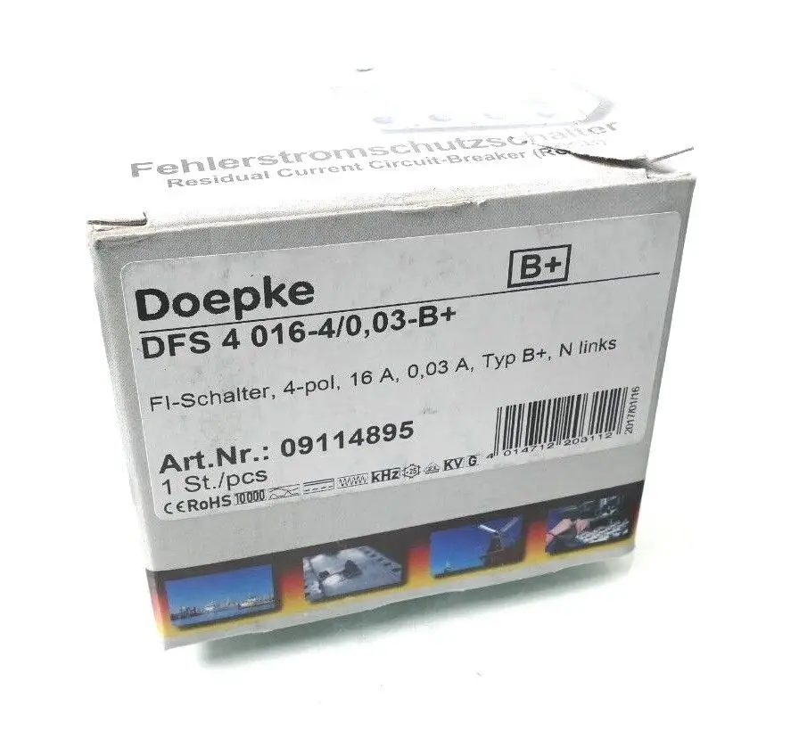 Produktfoto 1 von Doepke DFS 4 Fehlerstromschutzschalter | DFS 4 016-4/0,03-B+ | 09114895