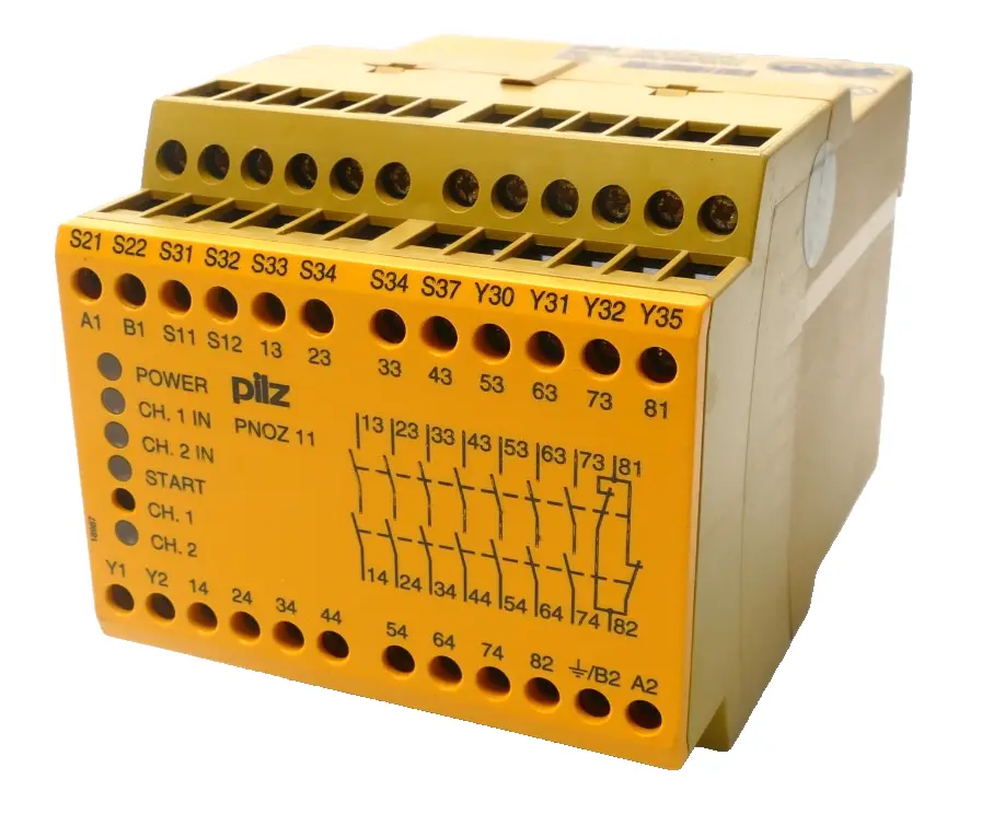 Produktfoto 1 von Pilz Sicherheitsschaltgerät PNOZ 11 110-120VAC 24VDC 7n/o 1n/c | 774085
