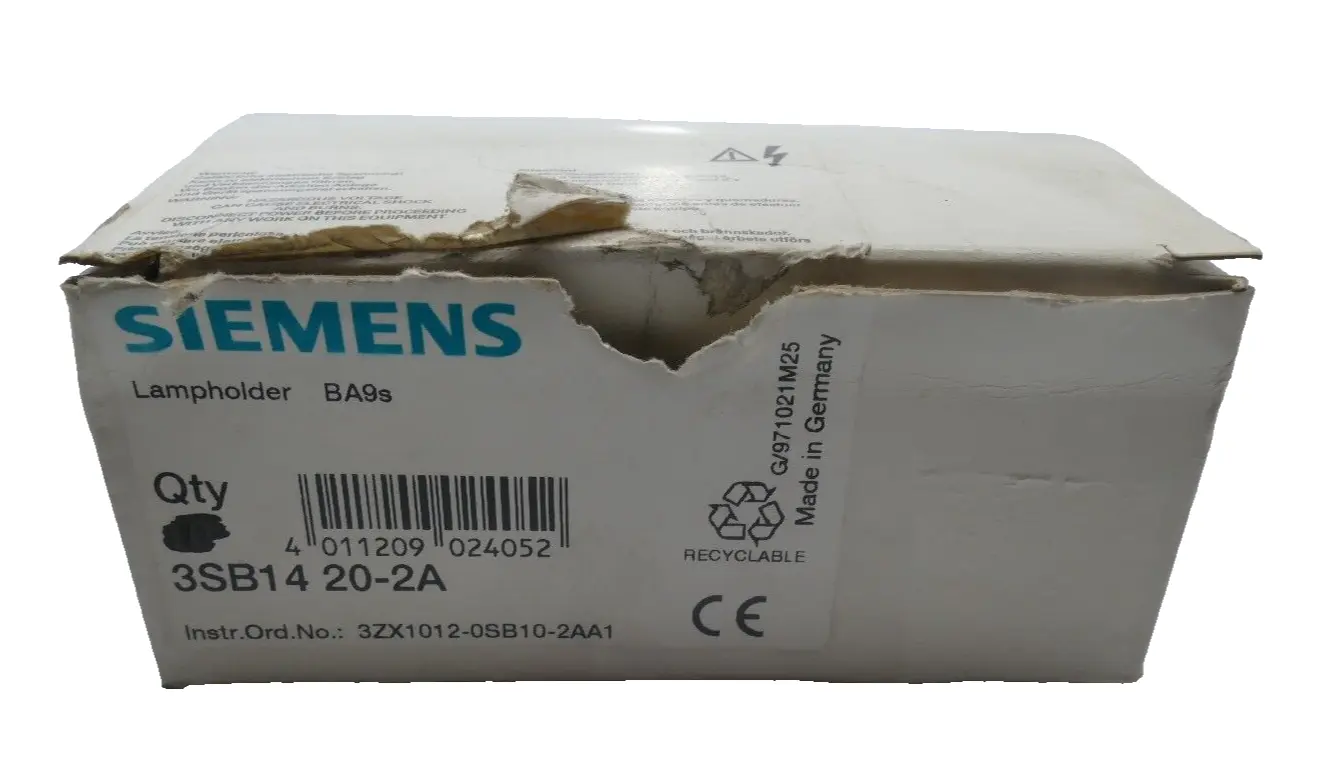 7x Siemens BA9s Lampenfassung Bodenbefestigung 3SB14 20-2A | 3SB1420-2A