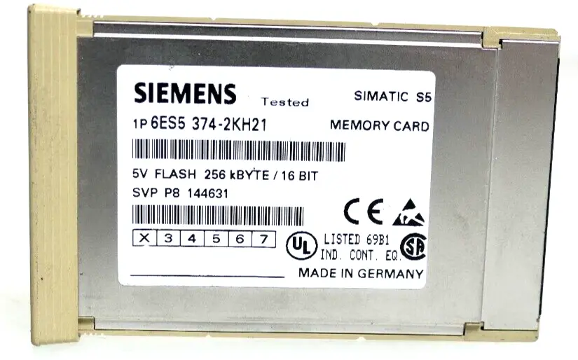 Produktfoto 1 von Siemens SIMATIC S5 Memory Card 256 kBYTE | 6ES5 374-2KH21 | E:02 | 6ES5374-2KH21