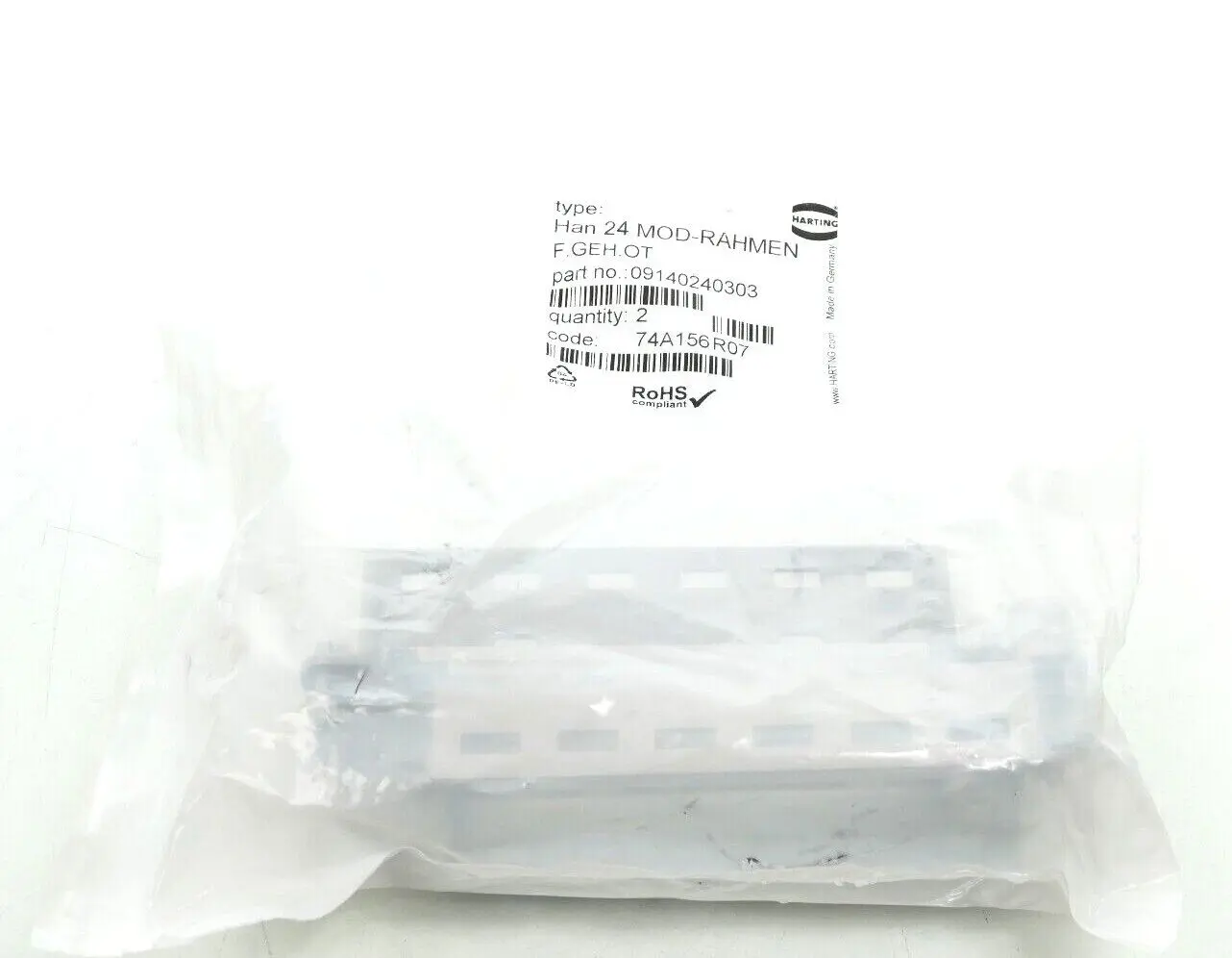 Produktfoto 1 von 2x Harting Han 24 MOD-Rahmen | 09140240303