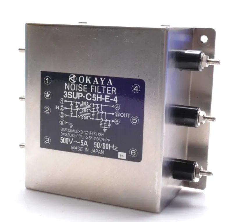 Okaya Noise Filter 500V 5A 50/60Hz | 3SUP-C5H-E-4