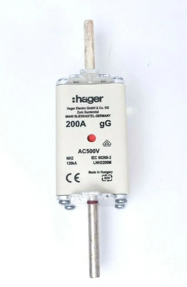 Produktfoto 1 von Hager NH2 Sicherungseinsatz 200A gG AC500V 120kA | LNH2200M