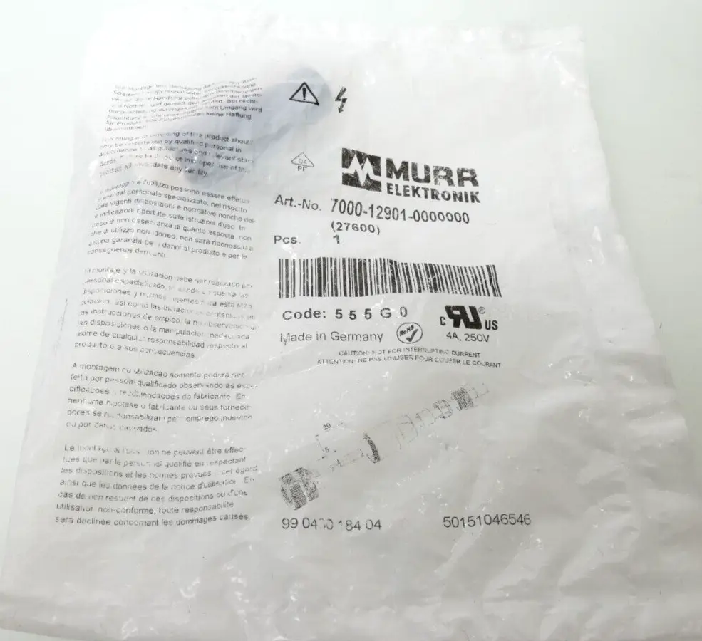 Produktfoto 1 von MURR Elektronik M12 Bu. 0° A-kod. Schraubklemmanschluss | 7000-12901-0000000