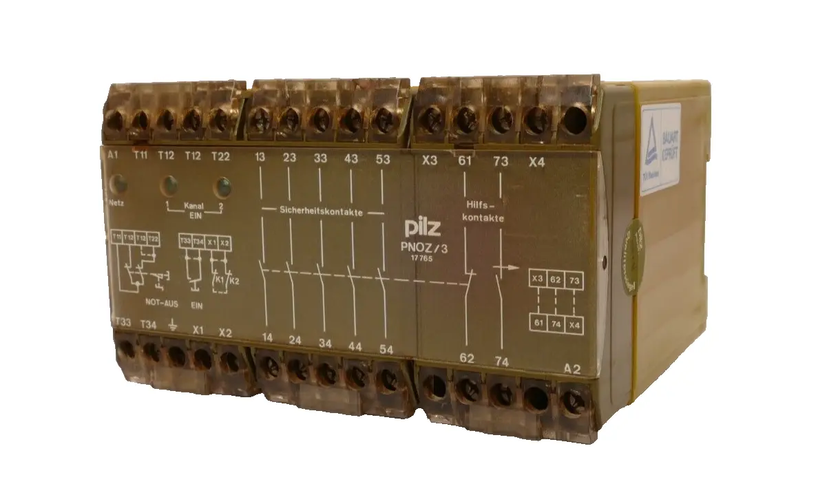 Produktfoto 1 von Pilz Sicherheitsrelais PNOZ/3/220V~/5s1ö1w | 474850