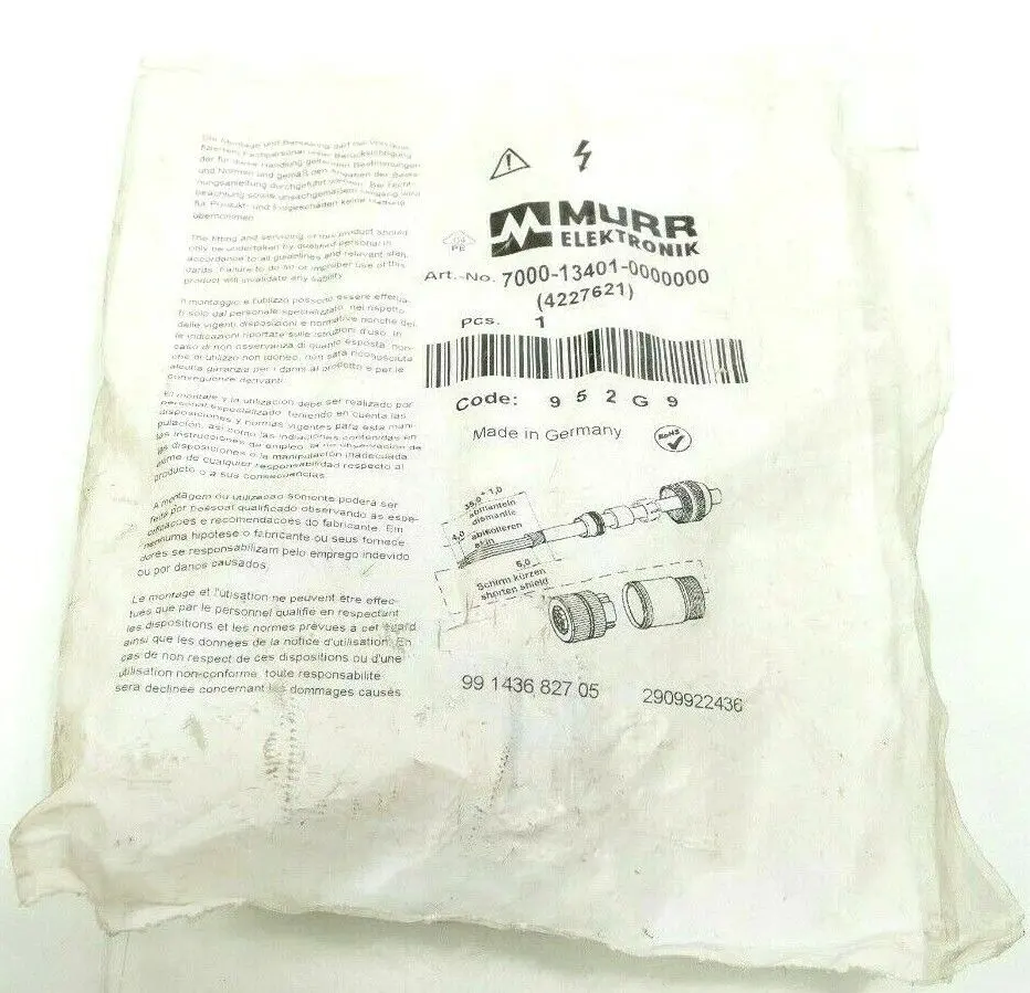 Produktfoto 1 von Murr Elektronik M12 Bu. 0° B-kod. Schraubklemmanschluss | 7000-14025-0000000