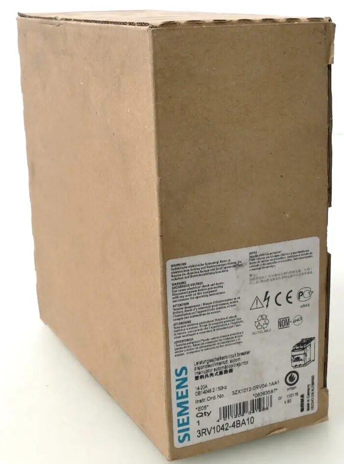 Produktfoto 1 von Siemens SIRIUS Leistungsschalter 3RV1 042-4BA10 | E:05 | 3RV1042-4BA10