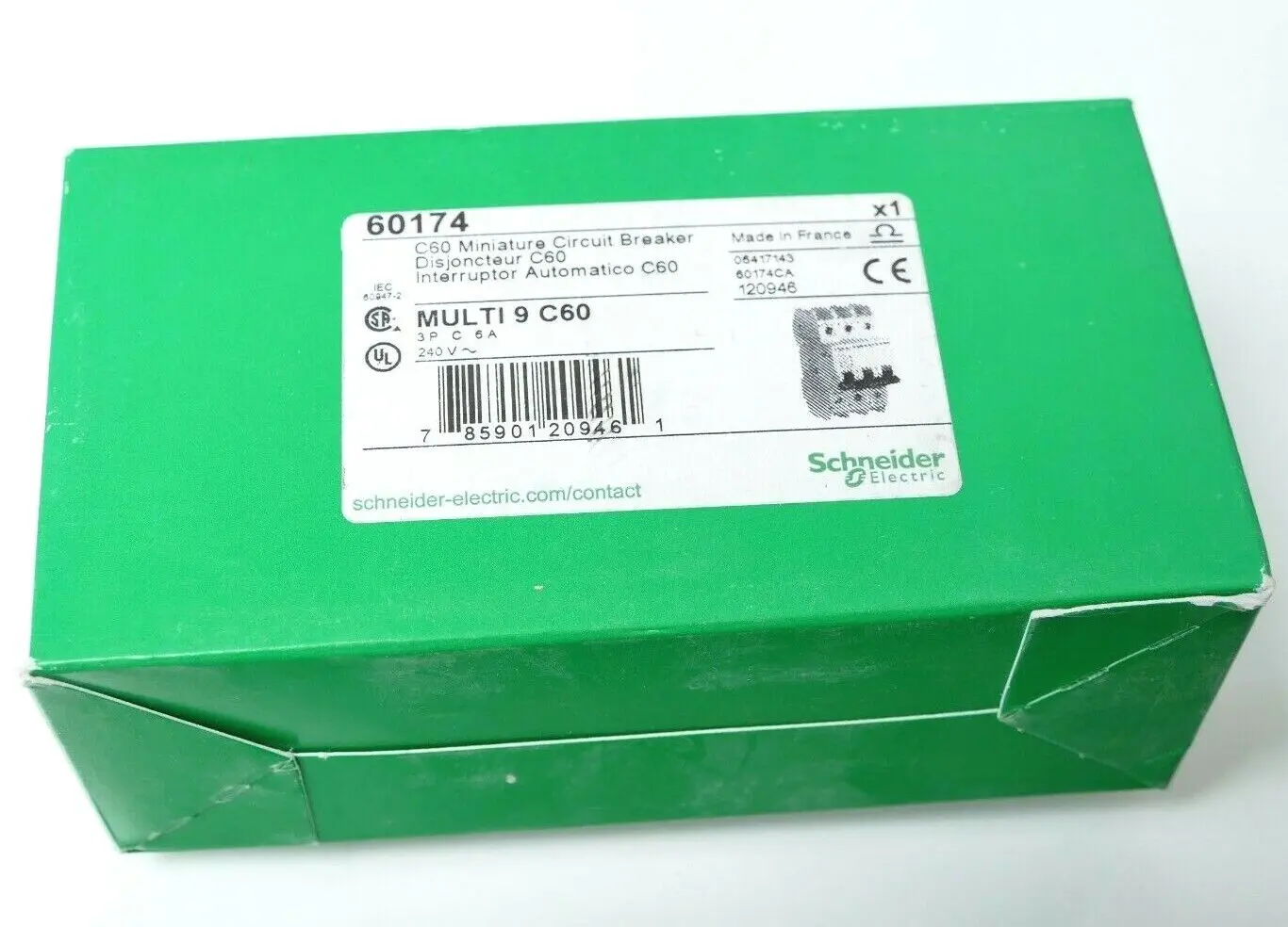 Produktfoto 1 von Schneider Electric MULTI 9 C60 Miniature Circuit Breaker | 60174