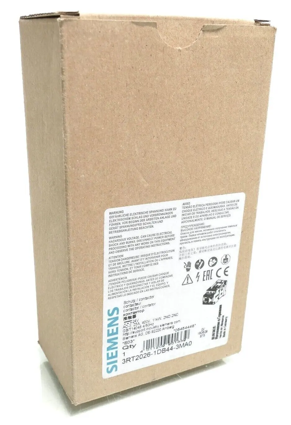 Produktfoto 1 von Siemens SIRIUS Leistungsschütz 3RT2 026-1DB44-3MA0 | E:03 | 3RT2026-1DB44-3MA0