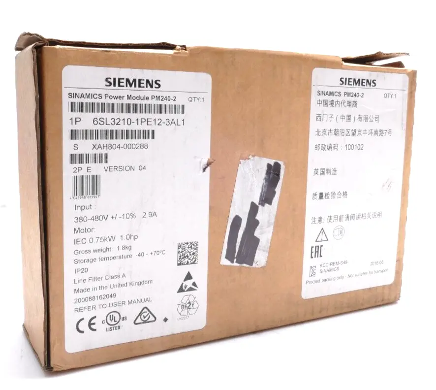 Produktfoto 1 von Siemens SINAMICS Power Module 6SL3 210-1PE12-3AL1 | V:04 | 6SL3210-1PE12-3AL1