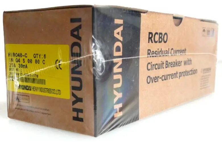 Produktfoto 1 von 6x Hyundai HiRO40-C | Circuit Breaker 1N G4 S 00 00 C | 1NG4S0000C | 25A 30mA