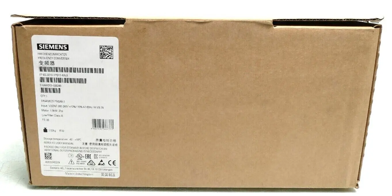Produktfoto 1 von Siemens SINAMICS PM240-2 Frequenzumrichter 1,5kW | FS:05 | 6SL3210-1PB17-4AL0